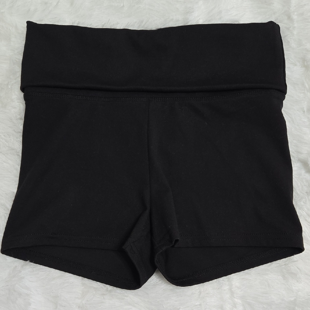 No Boundaries Black High-Waist Fold-Over Active Shorts